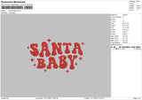 Santa Baby Embroidery File 6 sizes