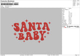 Santa Baby Embroidery File 6 sizes