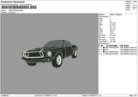 Black White Line Car mbroidery File 6 sizes