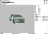Car 1301 Embroidery File 6 sizes