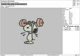 Snoopygym1901 Embroidery File 6 sizes
