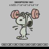 Snoopygym1901 Embroidery File 6 sizes