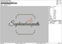 Sophiatext Embroidery File 6 sizes