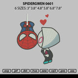 Spidergwen 01 Embroidery File 6 sizes
