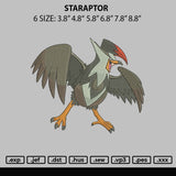 Staraptor Embroidery File 6 sizes