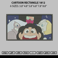 Cartoon Rectangle 1812 Embroidery File 6 sizes
