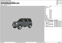 Grey Car 2612 Embroidery File 6 sizes