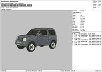 Grey Car 2612 Embroidery File 6 sizes