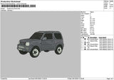 Grey Car 2612 Embroidery File 6 sizes