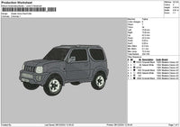 Grey Car 2612 Embroidery File 6 sizes