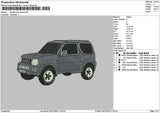 Grey Car 2612 Embroidery File 6 sizes