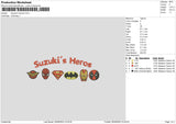 Suzukis H Embroidery File 6 sizes