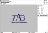 Tab V1 V2 Embroidery File 6 sizes