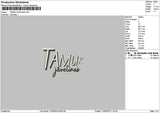 Tamuktext Embroidery File 6 sizes
