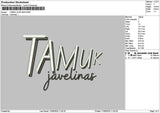 Tamuktext Embroidery File 6 sizes