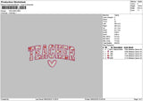 Teachertext 0802 Embroidery File 6 sizes