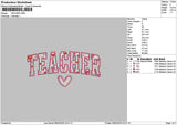Teachertext 0802 Embroidery File 6 sizes