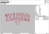 Teachertext 0802 Embroidery File 6 sizes