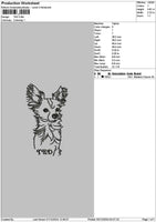 Dog Ted Outline Embroidery File 6 sizes
