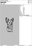 Dog Ted Outline Embroidery File 6 sizes