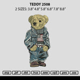 Teddy 2508 Embroidery File 6 sizes