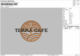 Terra Cafe Embroidery fIle Design