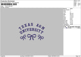Texastext 1401 Embroidery File 6 sizes