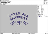 Texastext 1401 Embroidery File 6 sizes