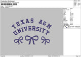 Texastext 1401 Embroidery File 6 sizes