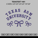 Texastext 1401 Embroidery File 6 sizes