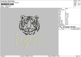 Tigerstext 1209 Embroidery File 6 sizes
