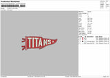 Titans Flag Embroidery File Design