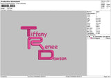 Trdtext Embroidery File 6 sizes