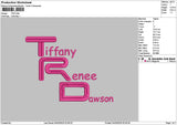 Trdtext Embroidery File 6 sizes