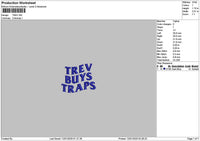 Trevtext Embroidery File 6 sizes