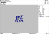 Trevtext Embroidery File 6 sizes