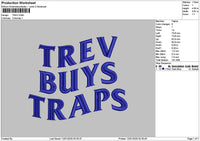 Trevtext Embroidery File 6 sizes