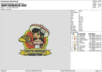 Kitchentext 2802 Embroidery File 6 sizes