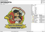 Kitchentext 2802 Embroidery File 6 sizes