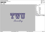 Twutext Embroidery File 6 sizes