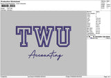 Twutext Embroidery File 6 sizes
