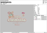 Taliastext Embroidery File 6 sizes