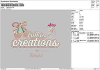 Taliastext Embroidery File 6 sizes
