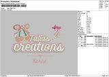 Taliastext Embroidery File 6 sizes