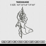 Tarzan N Jane Embroidery File 6 sizes