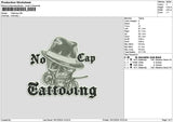 Tattooingtext Embroidery File 6 sizes