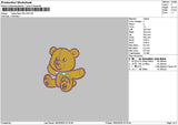 Yellow Bear Embroidery File 6 sizes