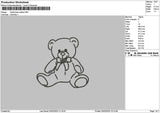 Bear Outline 0203 Embroidery File 6 sizes