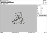 Bear Outline 0203 Embroidery File 6 sizes