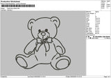 Bear Outline 0203 Embroidery File 6 sizes